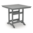 Bowery Hill Gray Outdoor Counter Height Dining Table with Umbrella Hole