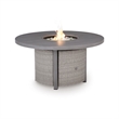 Bowery Hill Gray Outdoor Wicker Fire Pit Table with 50000 BTU Burner