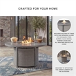 Bowery Hill Gray Outdoor Wicker Fire Pit Table with 50000 BTU Burner