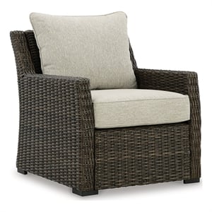 Bowery Hill Outdoor Aluminum Lounge Chair with Nuvella Cushion