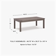 Bowery Hill Outdoor Weatherwood Coffee Table with Wood-Look Finish