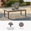 Bowery Hill Outdoor Weatherwood Coffee Table with Wood-Look Finish
