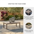Bowery Hill Outdoor Weatherwood Coffee Table with Wood-Look Finish