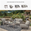 Bowery Hill Outdoor Weatherwood Coffee Table with Wood-Look Finish