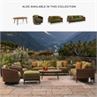 Bowery Hill Outdoor Aluminum Coffee Table with a Wood-Look Top