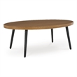 Bowery Hill Outdoor Aluminum Coffee Table with a Wood-Look Top