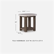 Bowery Hill Outdoor Wicker End Table with Aluminum Top and Shelf