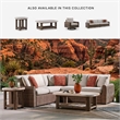 Bowery Hill Outdoor Wicker End Table with Aluminum Top and Shelf