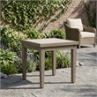 Bowery Hill Outdoor End Table with Sintered Stone Top and Wood Look