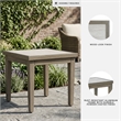 Bowery Hill Outdoor End Table with Sintered Stone Top and Wood Look