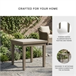 Bowery Hill Outdoor End Table with Sintered Stone Top and Wood Look