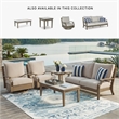 Bowery Hill Outdoor End Table with Sintered Stone Top and Wood Look
