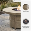 Bowery Hill Outdoor Fire Pit Table with 55000 BTU Stone-Look Top