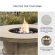 Bowery Hill Outdoor Fire Pit Table with 55000 BTU Stone-Look Top
