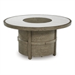 Bowery Hill Outdoor Fire Pit Table with 55000 BTU Stone-Look Top