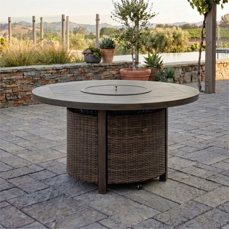 Bowery Hill Outdoor Bar Table with a 48