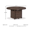 Bowery Hill Outdoor Bar Table with a 48