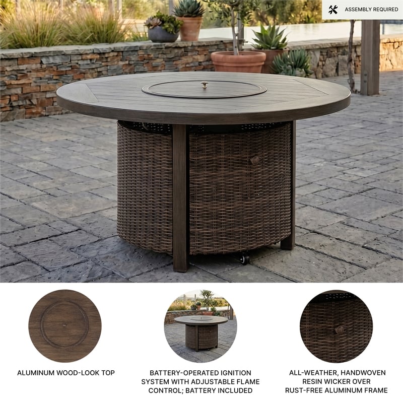 Bowery Hill Outdoor Bar Table with a 48