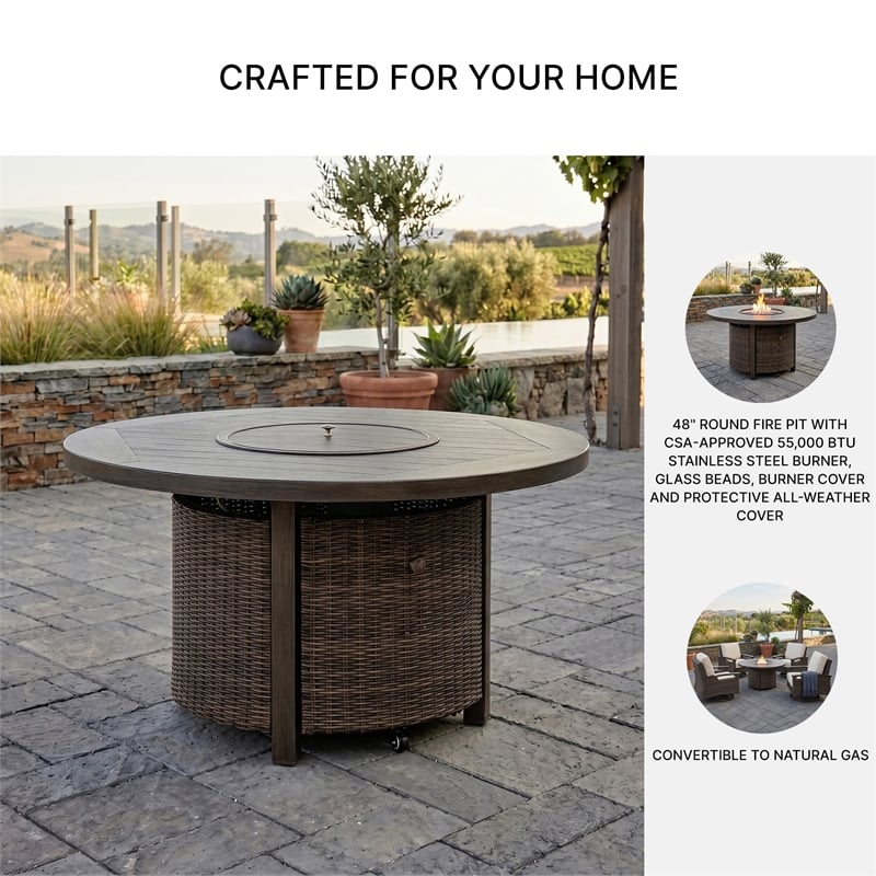 Bowery Hill Outdoor Bar Table with a 48