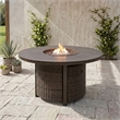 Bowery Hill Outdoor Wicker Fire Pit Table with 55000 BTU Burner