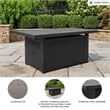Bowery Hill Outdoor Wicker Fire Pit Table with 30000 BTU Burner