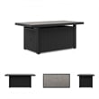 Bowery Hill Outdoor Wicker Fire Pit Table with 30000 BTU Burner