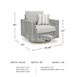 Bowery Hill Neutral Outdoor Wicker Swivel Lounge with Cushion