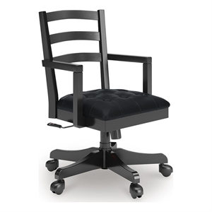 Bowery Hill Adjustable Swivel Home Office Desk Chair in Black