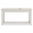 Bowery Hill White Home Office Desk with a Keyboard Drawer and USB