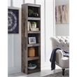 Bowery Hill Display Pier with 4 Shelves and Rustic Finish in Gray