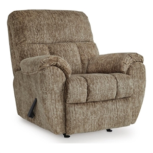 Bowery Hill Rocker Recliner with Gentle Rocking Motion in Taupe