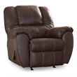 Bowery Hill Faux Leather Recliner with Reinforced Frame in Walnut