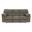 Bowery Hill Dual-Sided Reclining Sofa with Pull-Tab Comfort in Gray