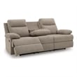 Bowery Hill Reclining Sofa with Drop-Down Table and USB in Mocha