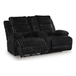 Bowery Hill Power Reclining Loveseat with Storage Console in Onyx