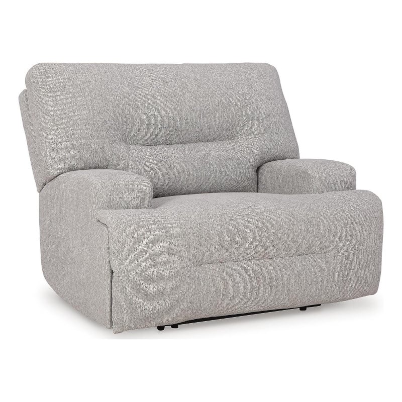 Bowery Hill Oversized Zero-Gravity Power Recliner with Headrest in Pewter
