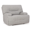 Bowery Hill Oversized Zero-Gravity Power Recliner with Headrest in Pewter
