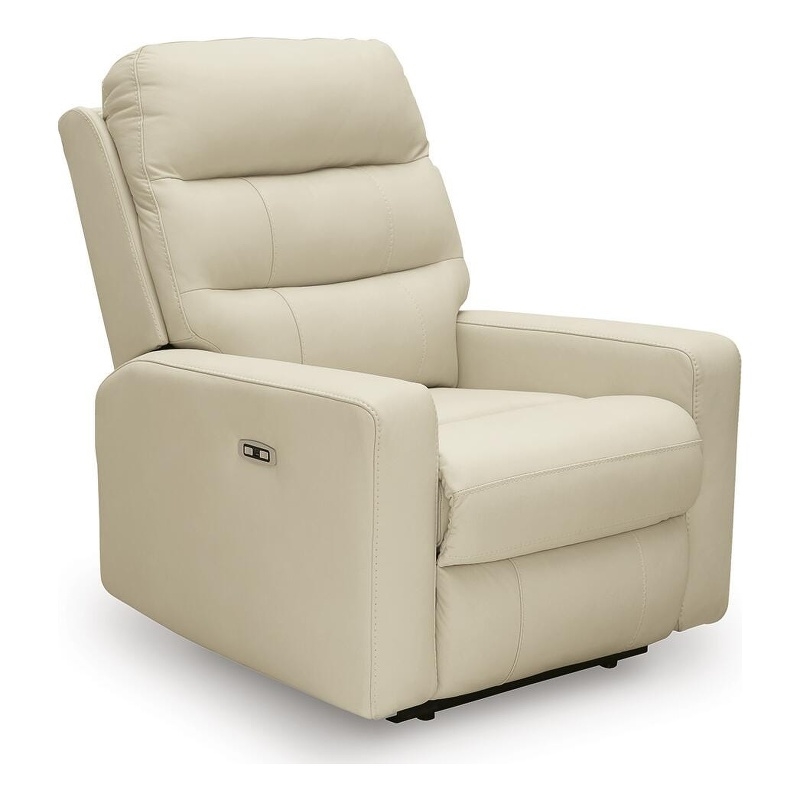 Bowery Hill Power Recliner with Adjustable Headrest and USB in Beige