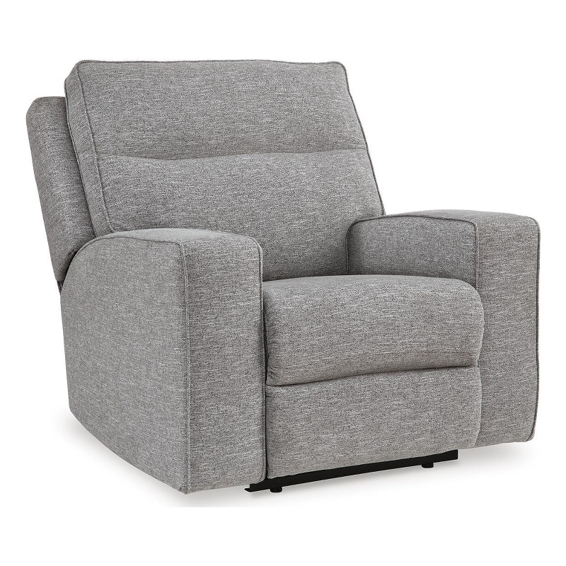 Bowery Hill Zero-Gravity Power Recliner with Adjustable Headrest in Pewter