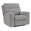 Bowery Hill Zero-Gravity Power Recliner with Adjustable Headrest in Pewter