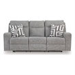Bowery Hill Zero-Gravity Power Reclining Sofa with Headrest in Pewter
