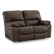 Bowery Hill Power Reclining Loveseat with USB Charging in Brown