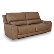 Bowery Hill Zero-Gravity Power Reclining Sofa with Headrest in Caramel