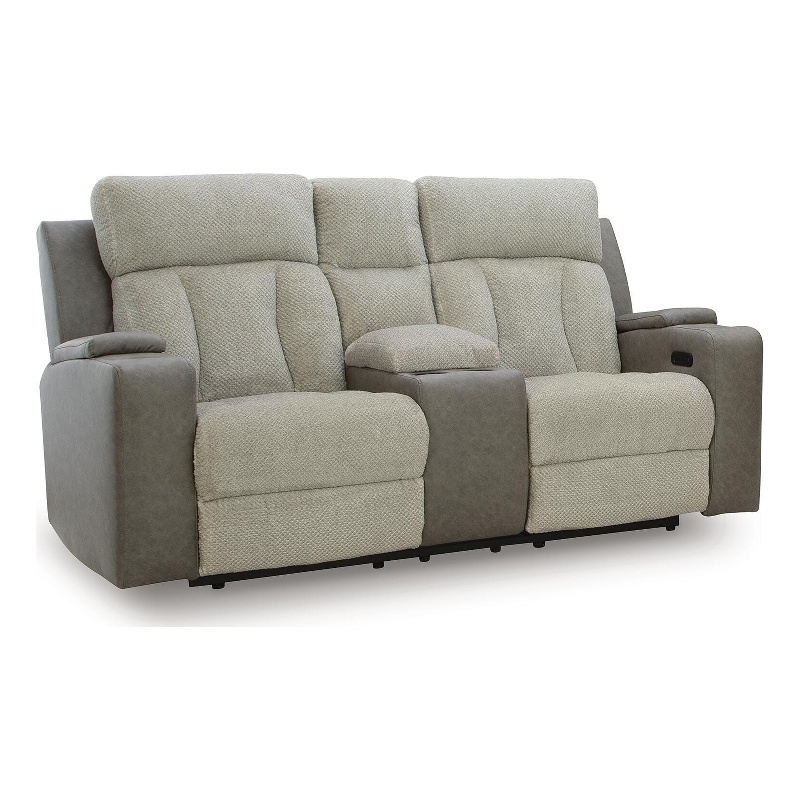 Bowery Hill Power Reclining Loveseat with Lumbar Heat in Gray