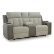 Bowery Hill Power Reclining Loveseat with Lumbar Heat in Gray