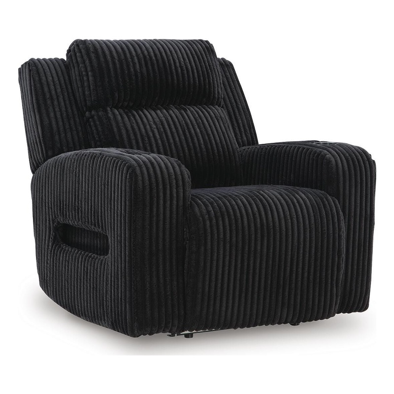 Bowery Hill Zero-Gravity Power Recliner with LED Lighting in Black