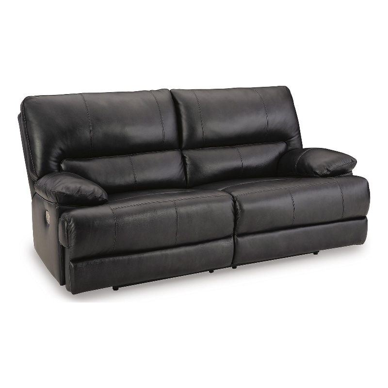 Bowery Hill Zero-Gravity Power Reclining Sofa with Headrest in Black