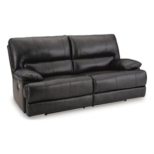 Bowery Hill Zero-Gravity Power Reclining Sofa with Headrest in Black