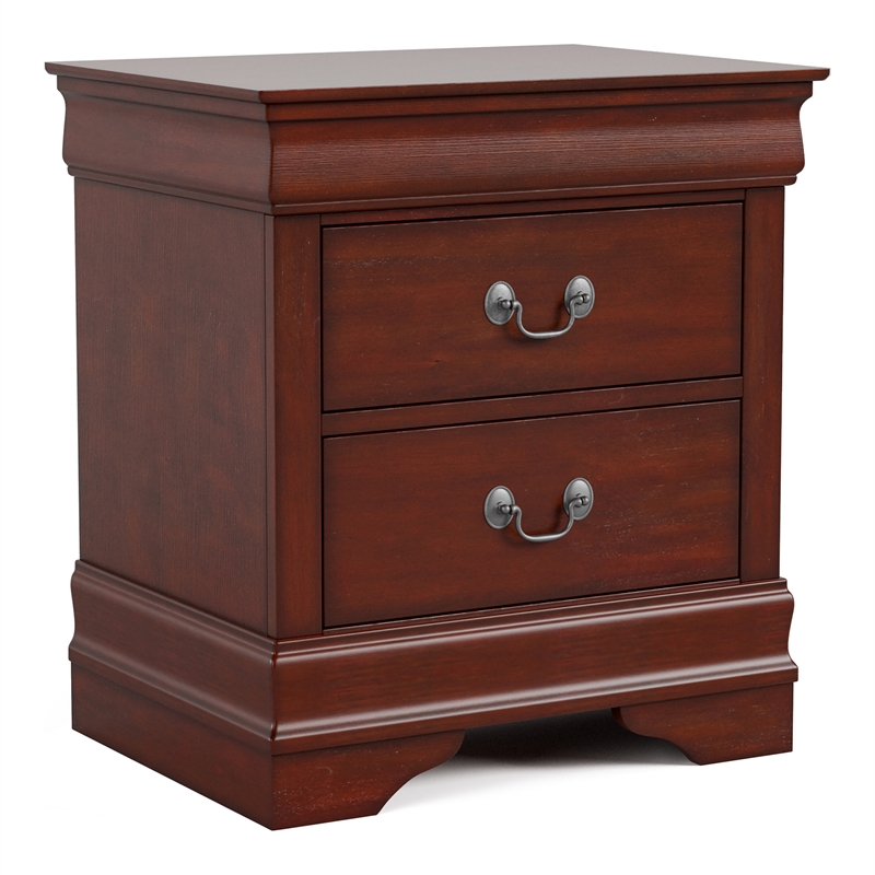 Bowery Hill Transitional 3-Piece Full Bedroom Set in Cherry Wood Finish