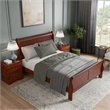 Bowery Hill Transitional 3-Piece Queen Bedroom Set in Cherry Wood Finish